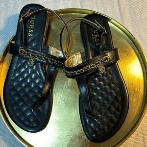 2/$30 Guess Black Embellished Sandals Size 8